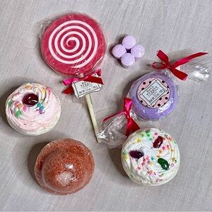 🩷 Lot Of 6 Bubble Cupcake Bomb Bath Treat Soak Lollipop Crystal Soap Assortment